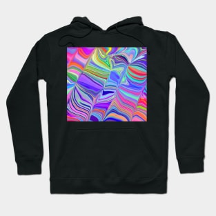 Swirling Rainbow Liquid Marble Abstract Hoodie